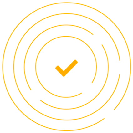 yellow checkmark in circles