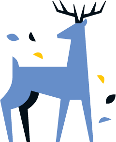 deer and leaves icon